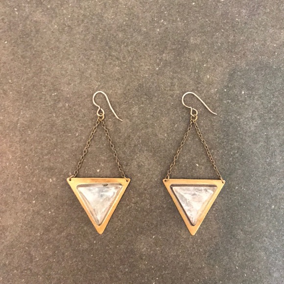 Quartz Pyramid Earrings - Picture 3 of 6